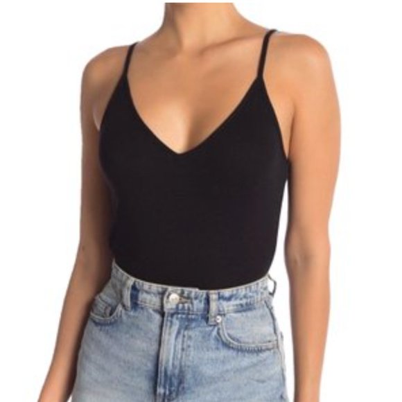 Nordstrom Tops - NWT BP Black Ribbed Bodysuit